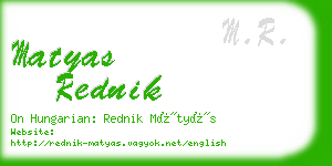 matyas rednik business card